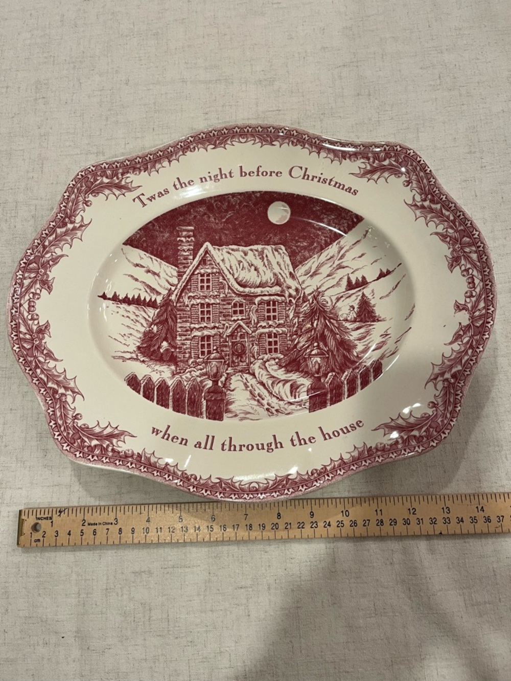 Johnson Brothers Twas the night serving platter